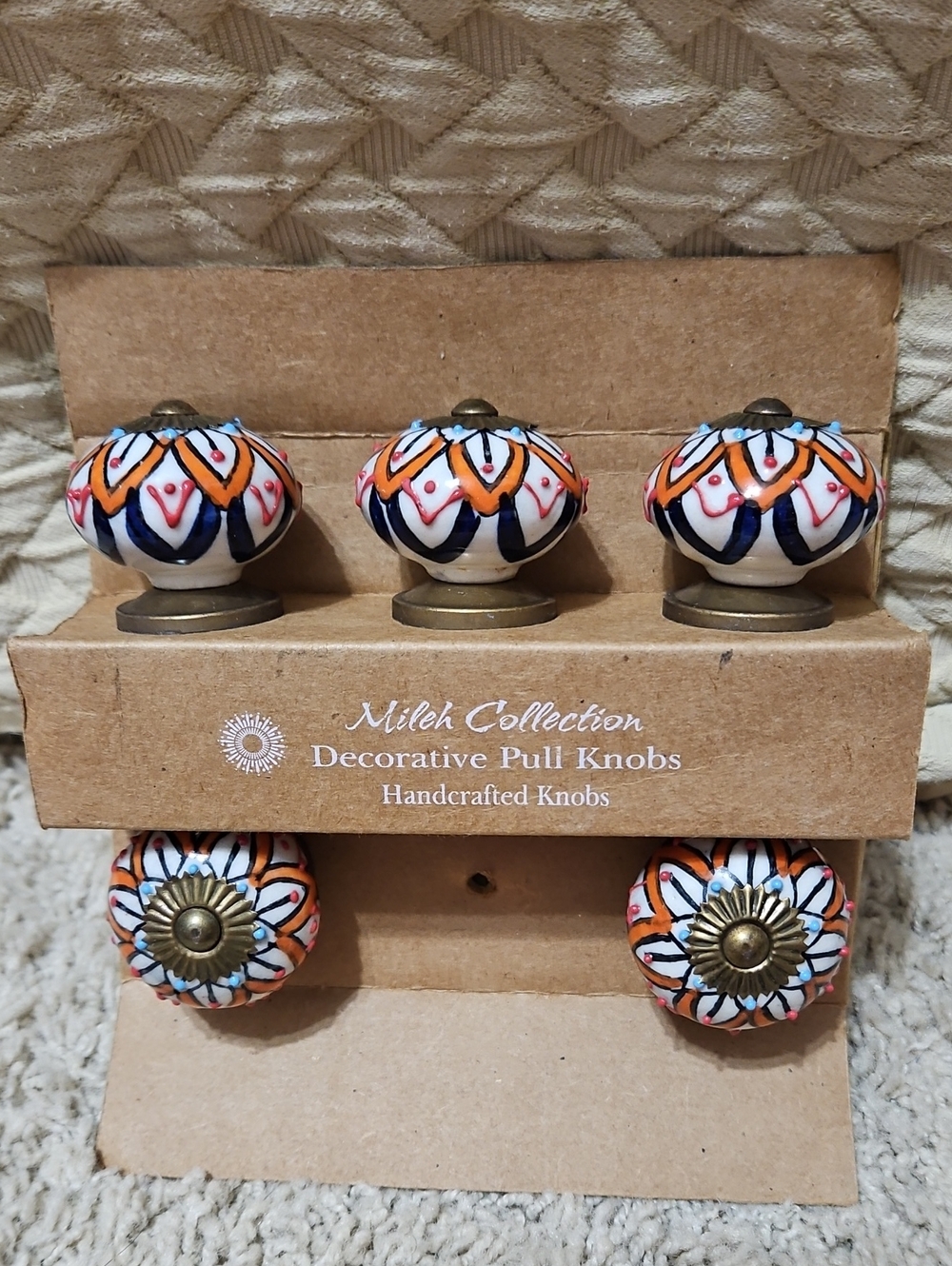 Mileh Collection Handcrafted Decorative Pull Knobs 5 Knobs